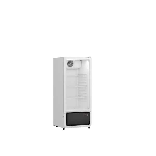 21 in. 7 cu. ft. Commercial Glass Door Merchandiser Refrigerator Beverage Cooler in White