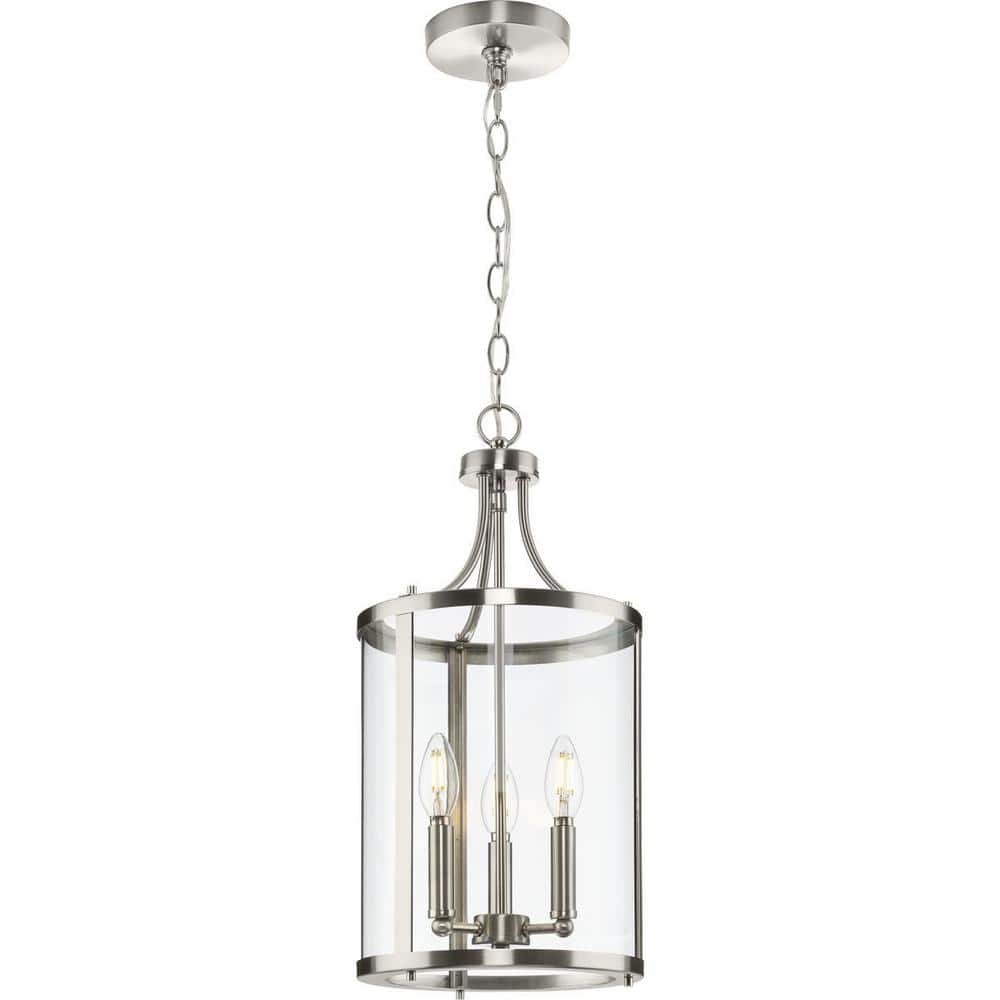 Gilliam Brushed Nickel Glass Foyer Light