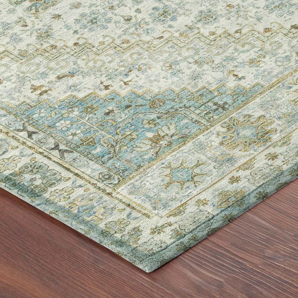 Chantille Machine Washable Indoor/Outdoor Abstract ACN2806 Ivory 9 ft. x 12 ft. Area Rug