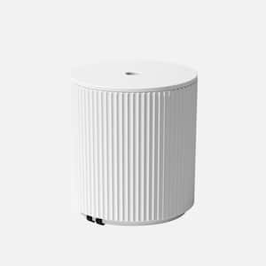 Round White Plastic 21'' Height Outdoor Umbrella Side table