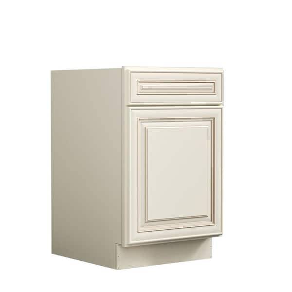 Hausvita 21 in. W x 24 in. D x 34.5 in. H in Traditional White Plywood Ready to Assemble Kitchen Base Cabinet