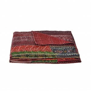 Charlie Red Brick Silk Throw Blanket