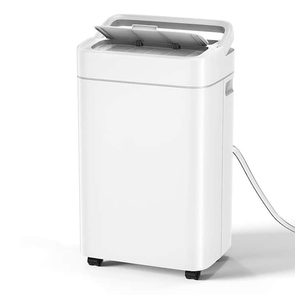 40 pt. 2,500 sq. ft. Dehumidifier in White with Drain Hose, Bucket, Auto Defrost, 24Hr Timer, Air Outlet with Cover