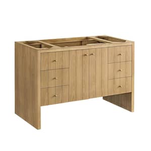 Hudson 47.9 in. W x 23.0 in. D x 33.0 in. H Single Bath Vanity Cabinet without Top in Light Natural Oak