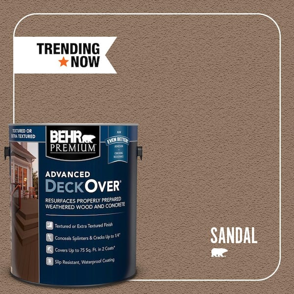BEHR Premium Advanced DeckOver 1 gal. #SC-121 Sandal Textured Solid Color Exterior Wood and Concrete Coating