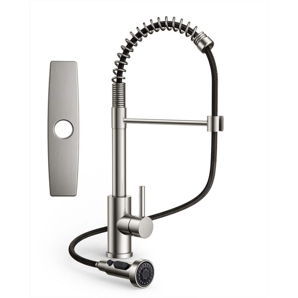 Single Handle Pull Down Sprayer Kitchen Faucet with Advanced Spray Goosenec