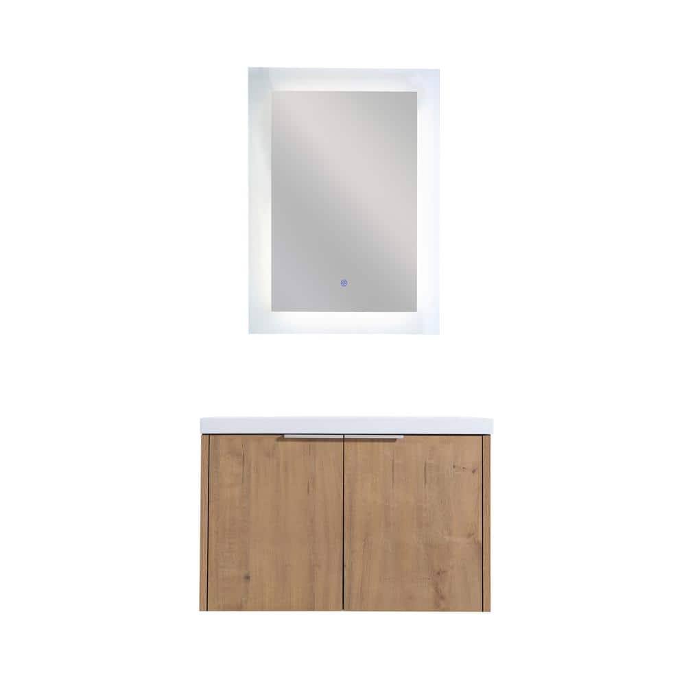30 in. W x 18 in. D x 19 in. H Float Mounting Bathroom Vanity in Imitative 