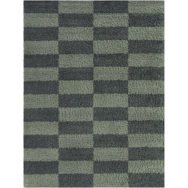 Dixon Green 5 ft. 3 in. x 7 ft. Checkered Area Rug