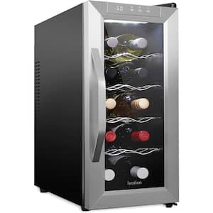 Thermoelectric 10-Bottle Free Standing Wine Cooler - Stainless Steel