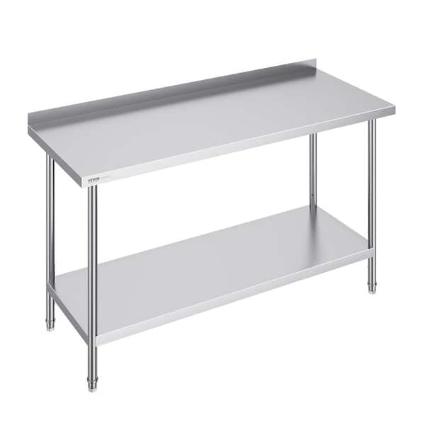 VEVOR 24 x 60 x 36 In. Stainless Steel Commercial Kitchen Prep Table ...