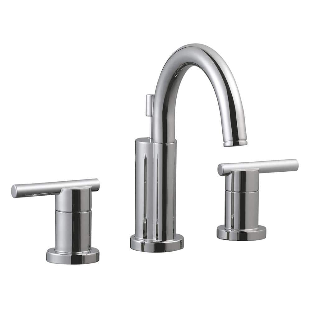Geneva Polished Chrome Dual-Handle Widespread Bathroom Faucet