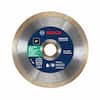 4 in. Premium Continuous Rim Diamond Blade for Small Grinders and Tile Cutters for Clean Cuts in Tile Materials