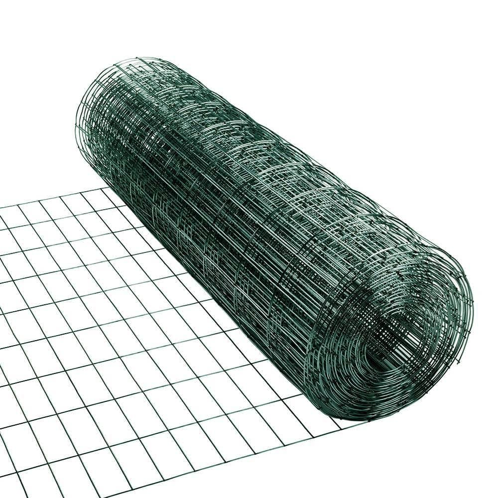 Everbilt 3 ft. x 50 ft. 16-Gauge Green PVC-Coated Steel Welded Wire ...