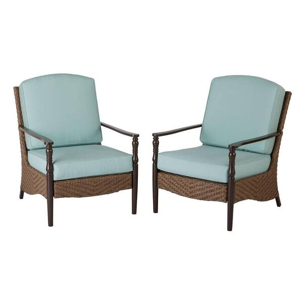 Home Decorators Collection Bolingbrook Lounge Wicker Outdoor Patio Chair (2-Pack)