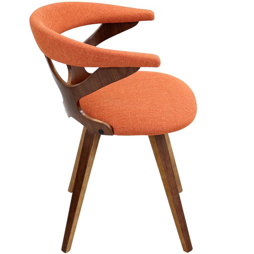 Gardenia Orange Mid-Century Modern Swivel Dining Chair