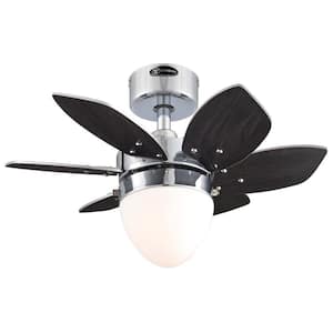 Origami 24 in. LED Chrome Ceiling Fan with Light Kit