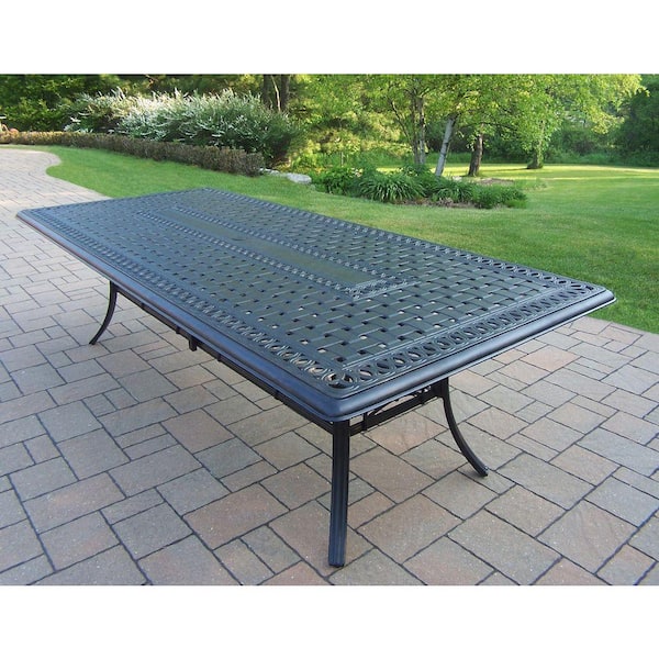 Oakland Living Hampton Aluminum Rectangular Patio Dining Table