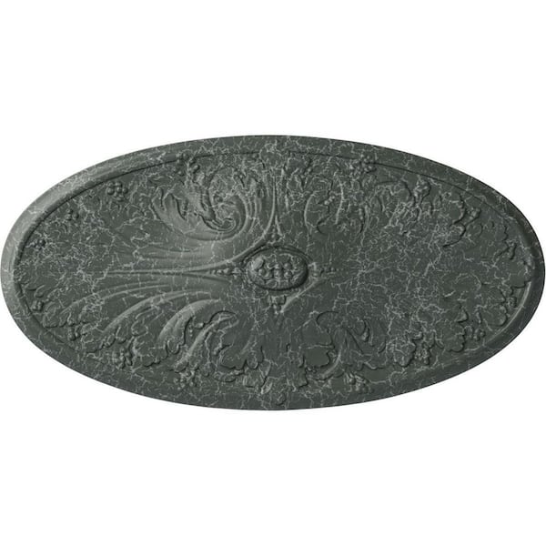 Ekena Millwork 24-3/4" W x 12-1/2" H x 1-3/4" Madrid Urethane Ceiling, Athenian Green Crackle