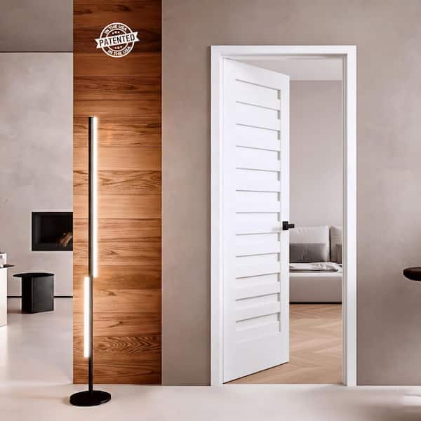 PONDEROSA WOOD PONDEROSA WOOD 34 in. x 80 in. Shadow Louver Solid