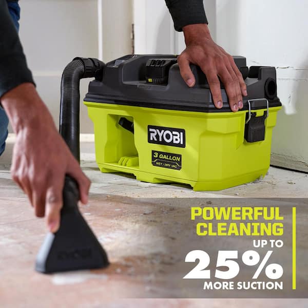 RYOBI ONE+ 18V LINK Cordless 3 Gal. Wet/Dry Vacuum Kit with 4.0 Ah