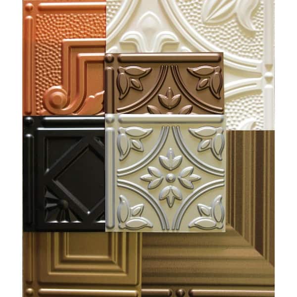 Global Specialty Products Dimensions 1 ft. x 1 ft. Glue Up Tin Ceiling Tile in Assorted Colors