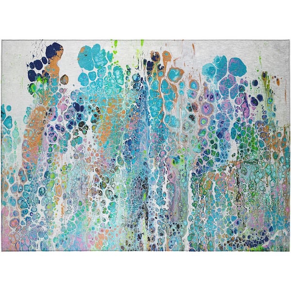 Karina Multi 1 ft. 8 in. x 2 ft. 6 in. Geometric Indoor/Outdoor Area Rug