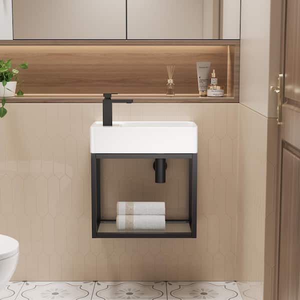 Vitreous china wall-hung WC with horizontal outlet (A346517000)
