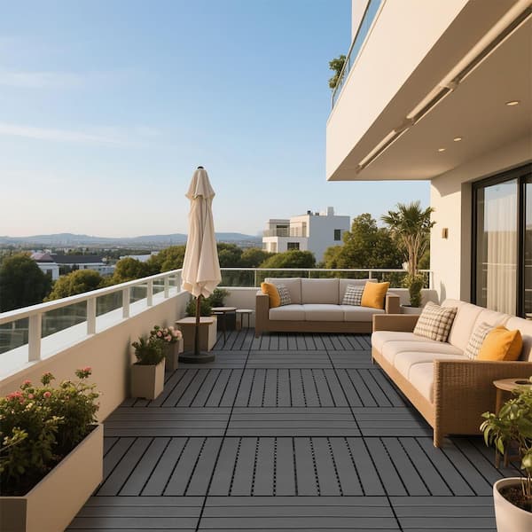 Interlocking Deck Tiles, Plastic Landscape Supply, 0.8 in. Thick