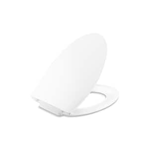 Lithe Quiet-Close Elongated Front Toilet Seat in White