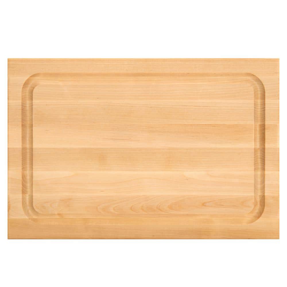 Maple Wood 18" x 12" Reversible Cutting Board with Juice Groove