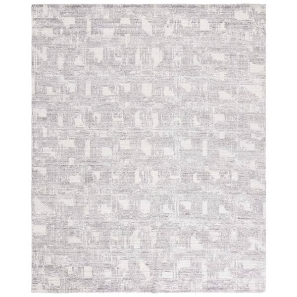Tibetan 8 ft. x 10 ft. Ivory/Gray Abstract Area Rug