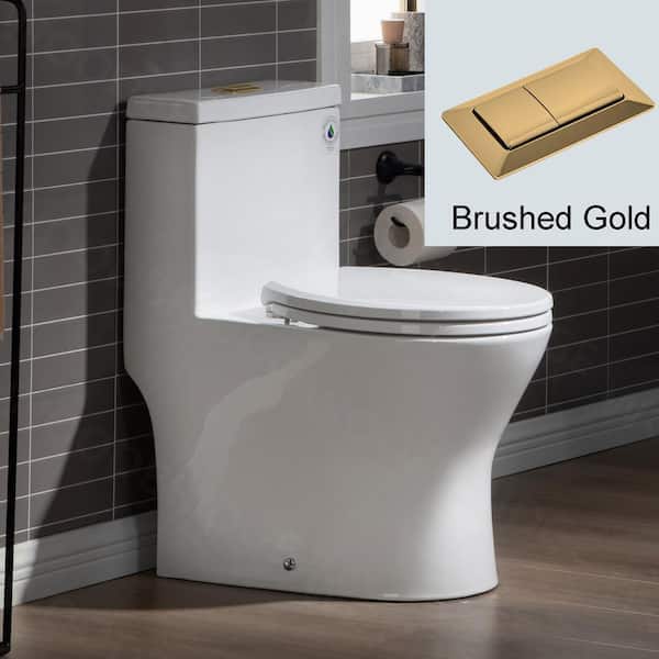1 6 Gpf Dual Flush Round Toilet, One Piece Round Toilet Dual Flush