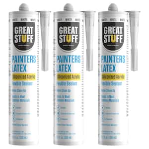 Painters Latex 10.1 fl. oz. White Siliconized Acrylic Sealant Caulk (3-Pack)