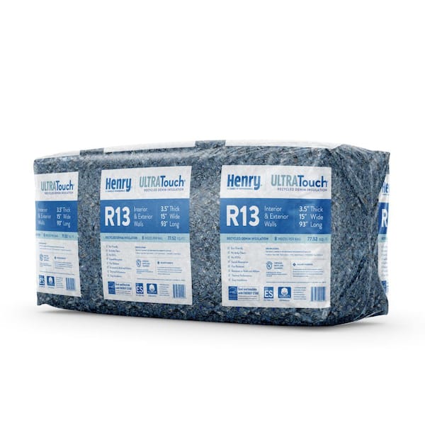 Energy Star Qualified; UltraTouch R-13 Recycled Denim Batt Insulation with Sound Barrier (15-in W x 93-in L)