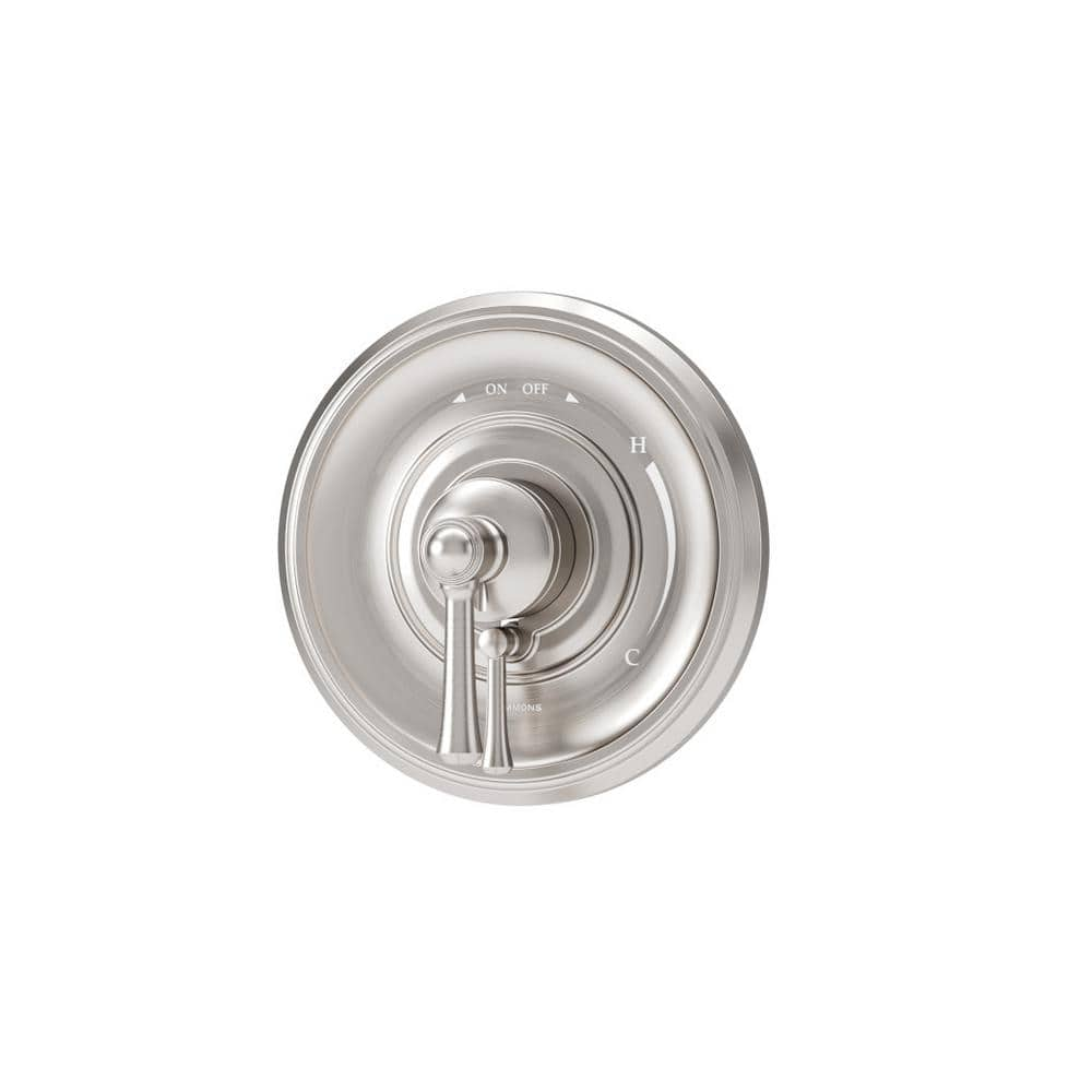 Symmons Braston Wall Mounted Shower Valve Trim with Volume Control Lever in Satin Nickel (Valve Not Included)