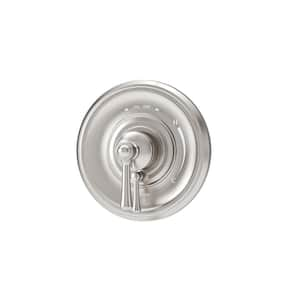 Braston Wall Mounted Shower Valve Trim with Volume Control Lever in Satin Nickel (Valve Not Included)