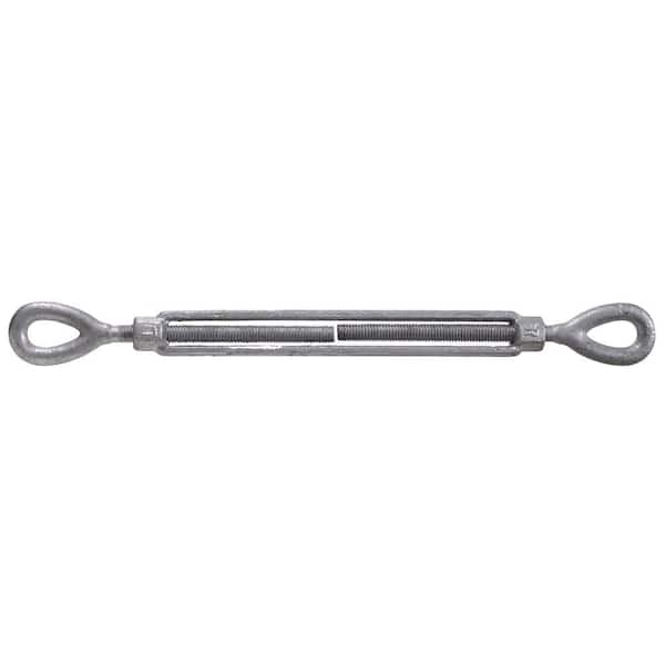 Hardware Essentials 1/2-13 x 25-1/8 in. Eye and Eye Turnbuckle in Forged Steel with Hot-Dipped Galvanized (1-Pack)