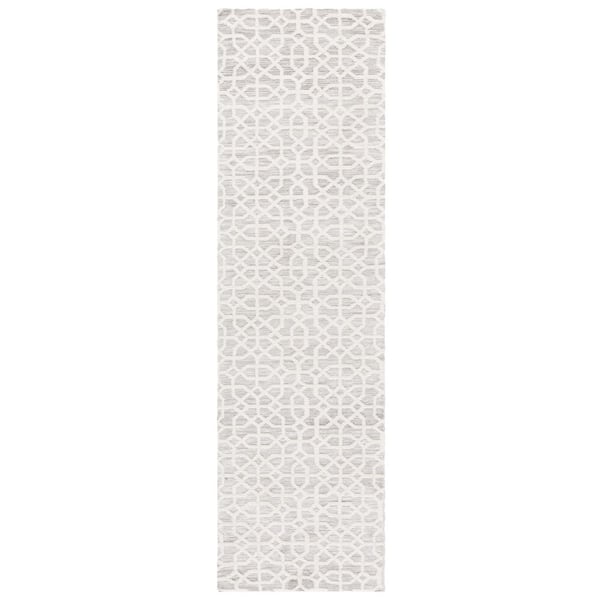 SAFAVIEH Audrey 2 ft. x 8 ft. Light Gray/Beige Classic Textured Runner Rug