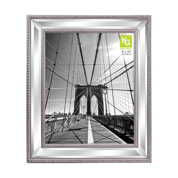 Kiera Grace Sutton 8 in. x 10 in. Silver Mirrored Picture Frame
