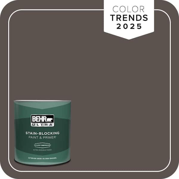 BEHR ULTRA 1 qt. #MQ2-54 Gardeners Soil Extra Durable Semi-Gloss Enamel Interior Paint & Primer