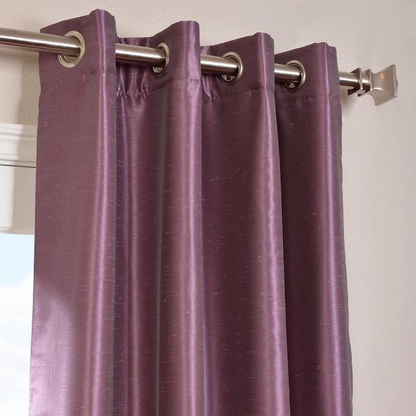 Dark Plum Silk Dupioni Drapes & Curtains