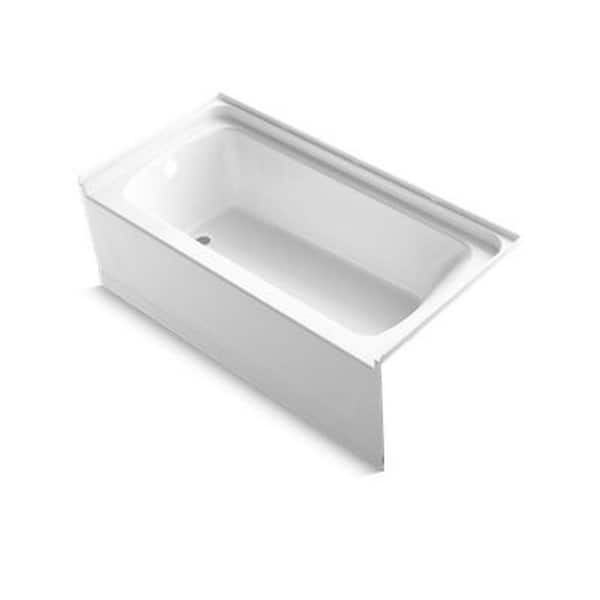 Ensemble 60.25 in. x 30.25 in. Alcove Soaking Bathtub with Left Drain in White