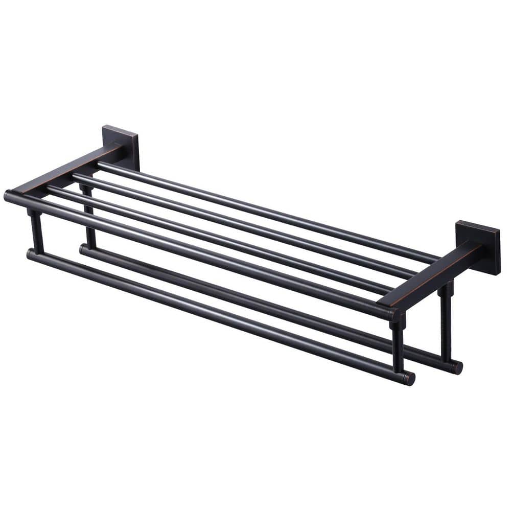 24 in. Wall Mounted Double Towel Bar in Oil Rubbed Bronze price history on PriceWatchPro