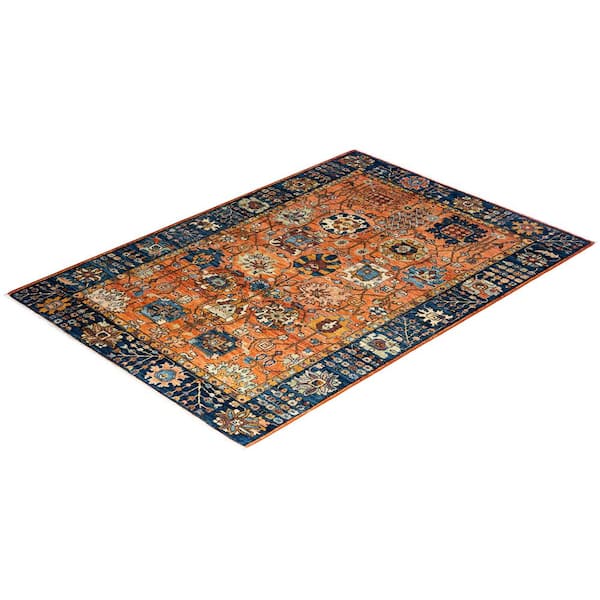 Serapi Red 4 ft. x 6 ft. Tribal Wool Indoor Area Rug
