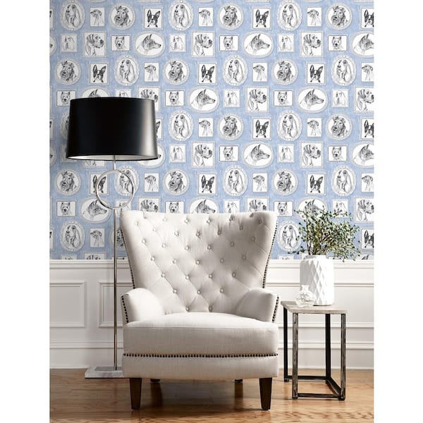 Pup Portraits Celestial Vinyl Peel and Stick Wallpaper Roll ( Covers 30.75 sq. ft. )