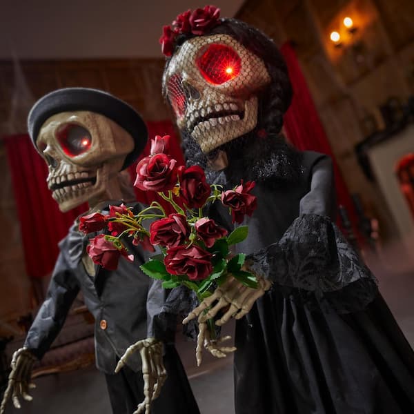 Home Accents Holiday 2-Piece Grave & Bones Animated LED 'Til Death