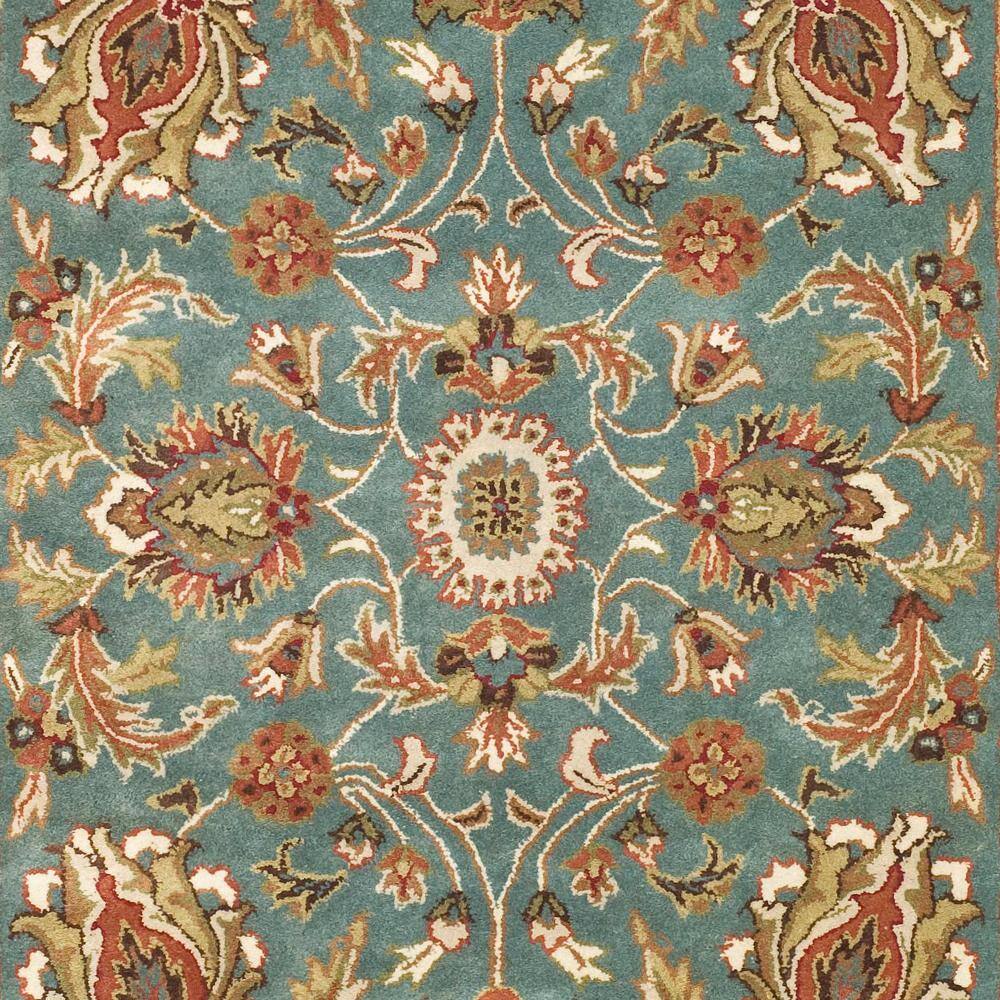 Heritage Blue and Brown Hand-Tufted Wool Area Rug