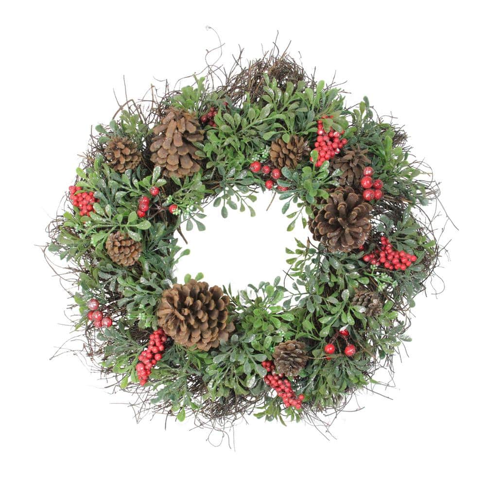 Boxwood Wreath Berry Wreath Winter Wreath Christmas Berries Boxwood Holiday Wreath Christmas Wreath Designer Ribbon