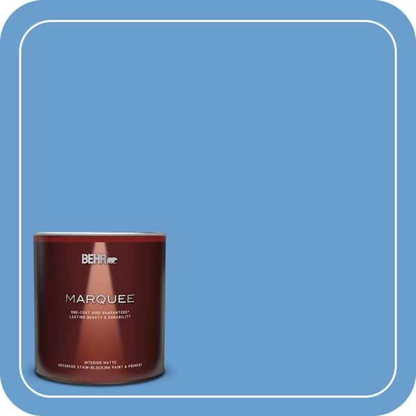 BEHR MARQUEE 1 qt. #570B-5 Gulf Stream Matte Interior Paint & Primer
