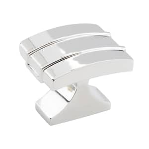 Davenport 1-1/2 in. (38mm) Classic Polished Chrome Rectangle Cabinet Knob